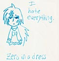 Zero in dress